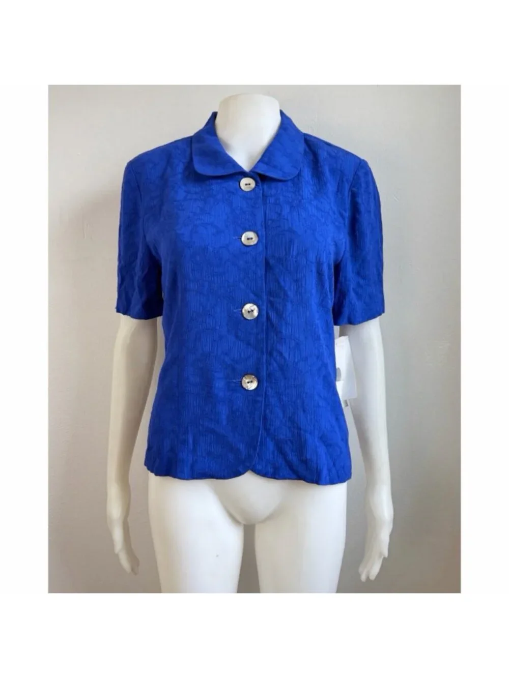 Vintage Floral Jacquard Dress & Top Set Size Medium 90s Rayon Co Ord Oufit Set M